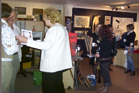 The opening night of a Curious Art Exhibtion The opening night of a Curious Art Exhibtion